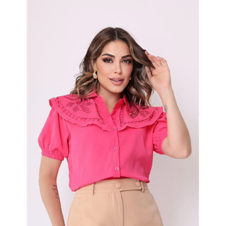 blusa social rendada QB128