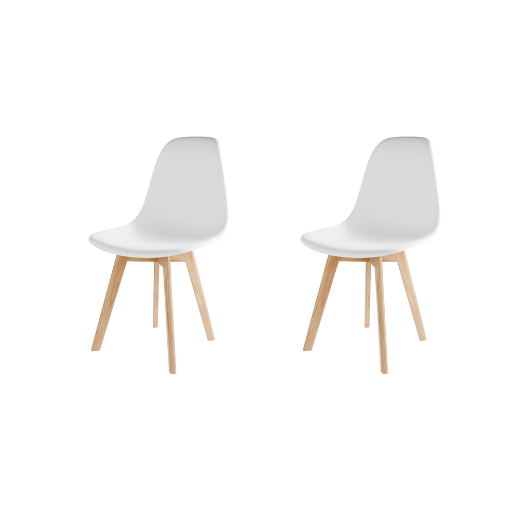 Conjunto 2 Cadeiras Sala de Jantar Eames Wood - Cores