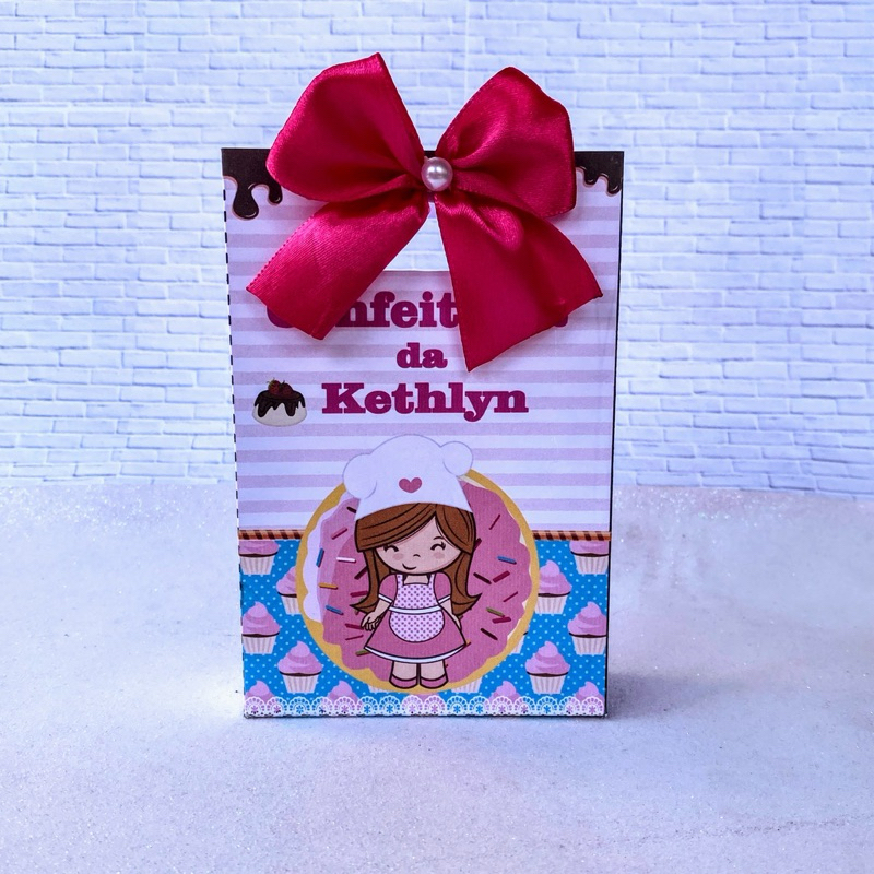 Sacolinha Personalizada Confeitaria - Lembracinha de festa  Aniversário Infantil