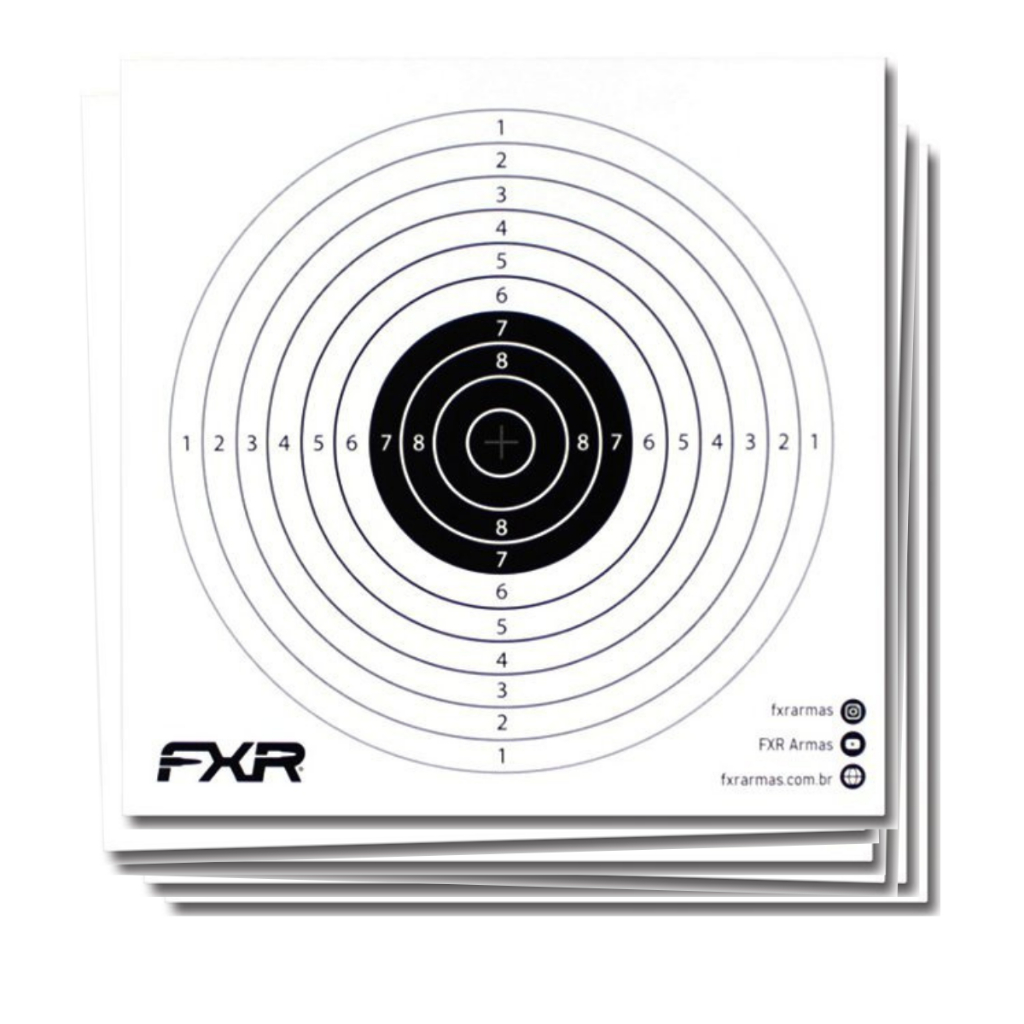 20 Alvos De Papel Descartáveis Mira 14x14 cm Pontuação Fixxar (FXR) em Oferta na Shopee