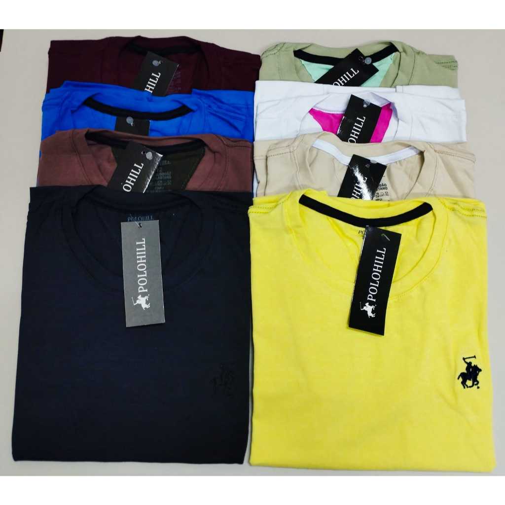 Camisetas Juvenil Masculinas de Malha Algodão Básicas Camisas Premium