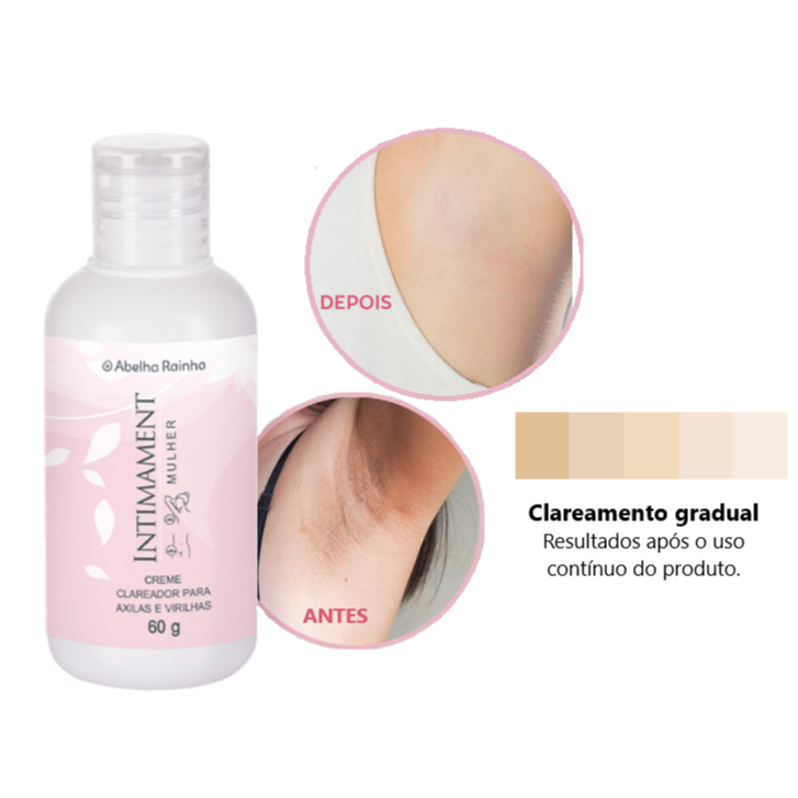 Creme Uniformizador para Axilas e Virilhas Intimament Mulher - Abelha Rainha 60g em Oferta na Shopee