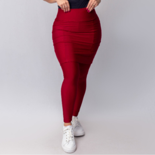 Calça Saia Fitness Moda Evangélica Caminhada Treinos Academia Modesta