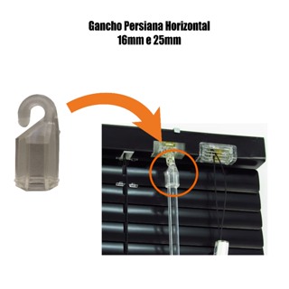 Gancho para bastão de Persiana Horizontal de 16mm e 25mm em Oferta na Shopee