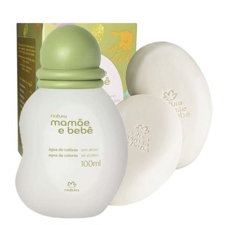 Mamãe e Bebê Água de Colônia 100ml + Caixa Sabonete Mamãe e Bebê 2x100g