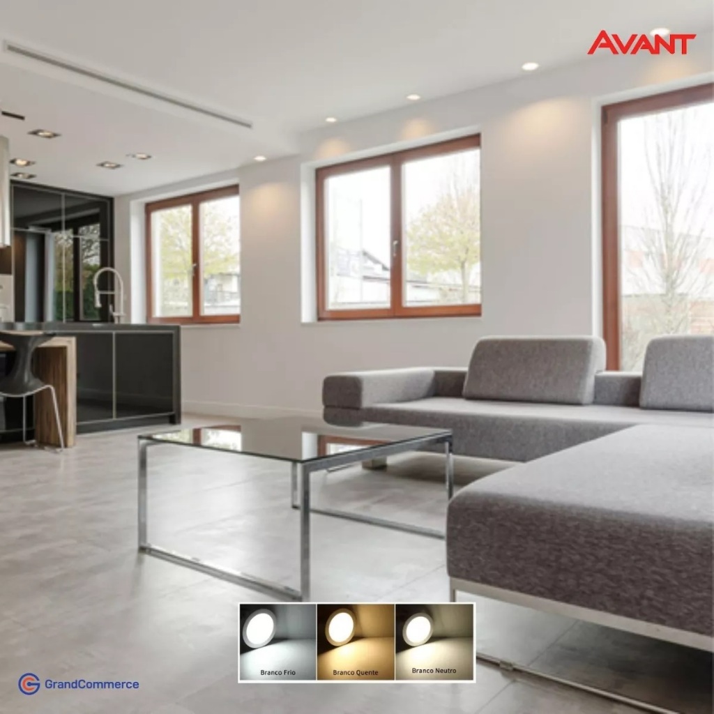 Detalhes do Spot Led Emb Redondo 3W 6500K Bivolt Branco Frio Avant