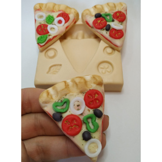Molde de Silicone para Artesanato - Fatia de Pizza - 5 cm - Comidas em Oferta na Shopee