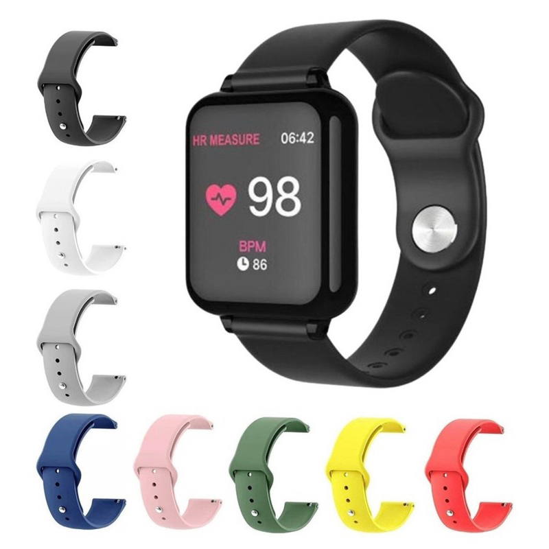 Pulseira De Relógio silicone Smartwatch 16mm B57 Com Pinos Engate Rápido
