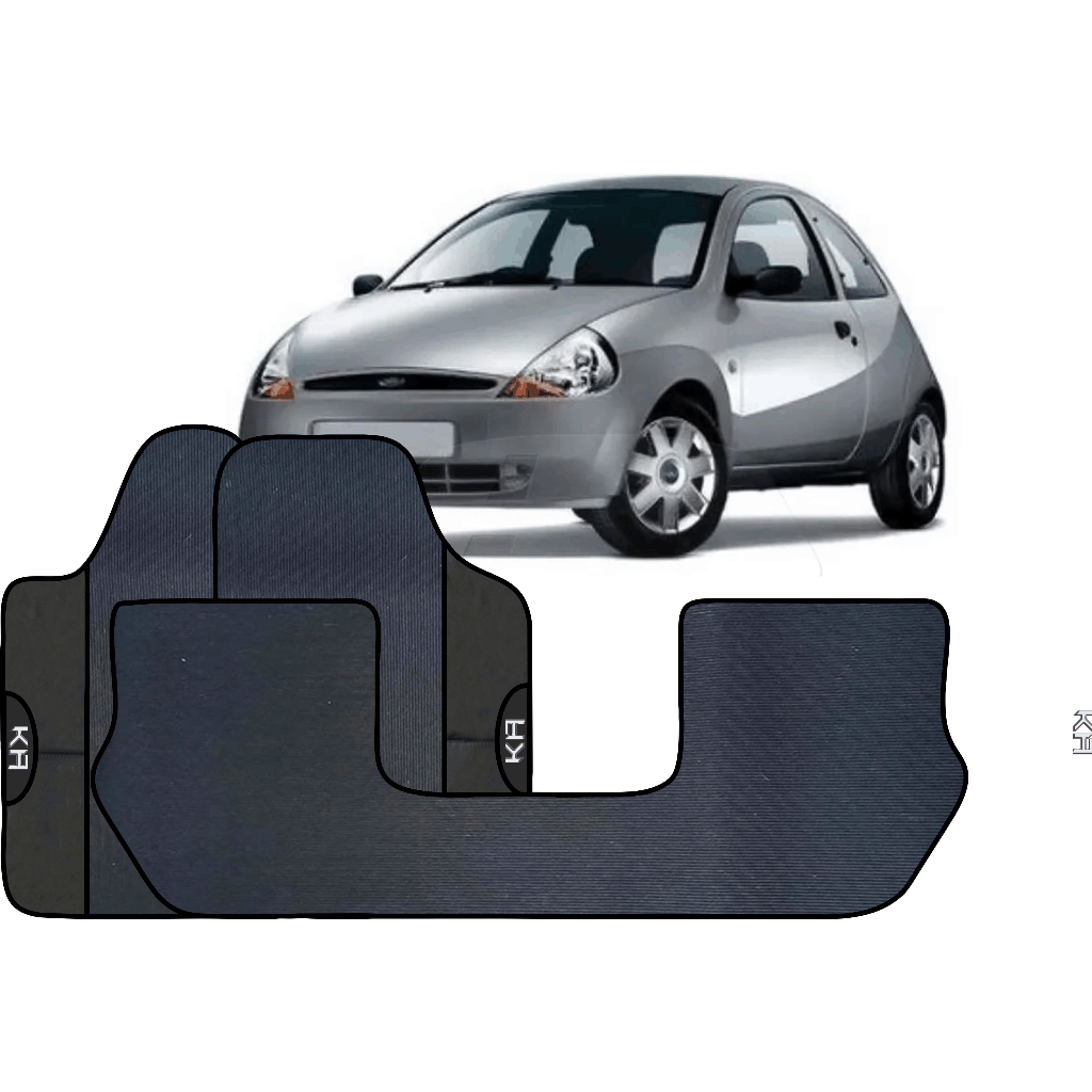 INCRIVEL JOGO TAPETE EMBORRACHADO ECOLOGICO FORD KA JOGO COM 3 PEÇAS INTEIRIÇO TRASEIRO 97 98 99 00 01 02 03 04 05 06 07 CARRO AUTOMOTIVO PERSONALIZADO COM O NOME DO CARRO INTEIRO A TRASEIRA COBRINDO O TUNEO  PRETO