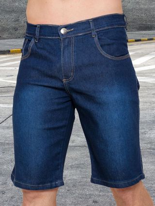 Bermuda Jeans Shorts Cor Preto  Claro Medio Escuro Masculinos Alta Qualidade Com Elastano Sport Loja de Fábrica em Oferta na Shopee