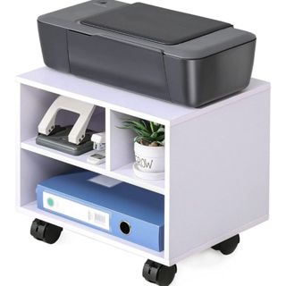 Carrinho Com Rodinhas Para Impressora E Pequenos Espaços Escritório Auxiliar CPU Arquivos MDF em Oferta na Shopee