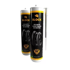 Kit 2 Vacinas Blindagem Selante Para Pneu Moto Block 2 Pneus