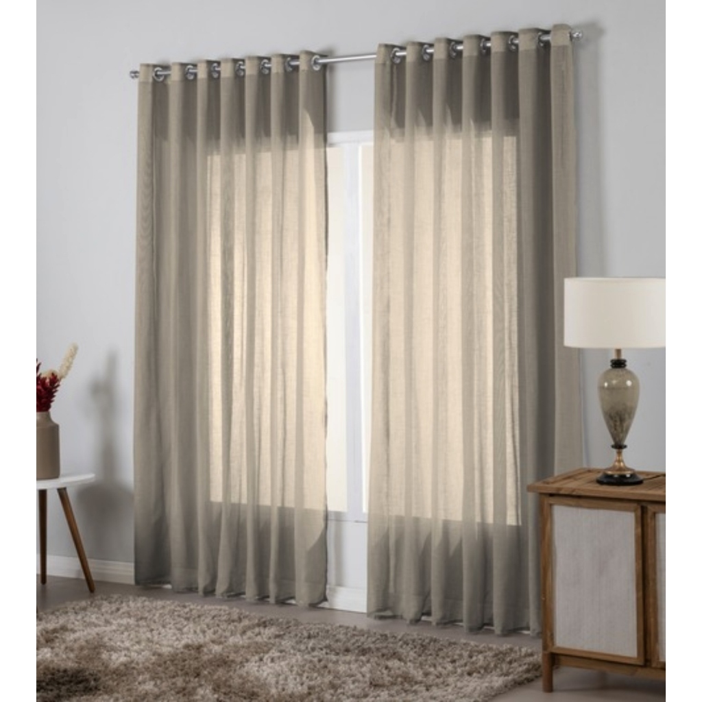 Detalhes do Cortina Linho Voil Flame 4 00 m X 2 50 m Linho