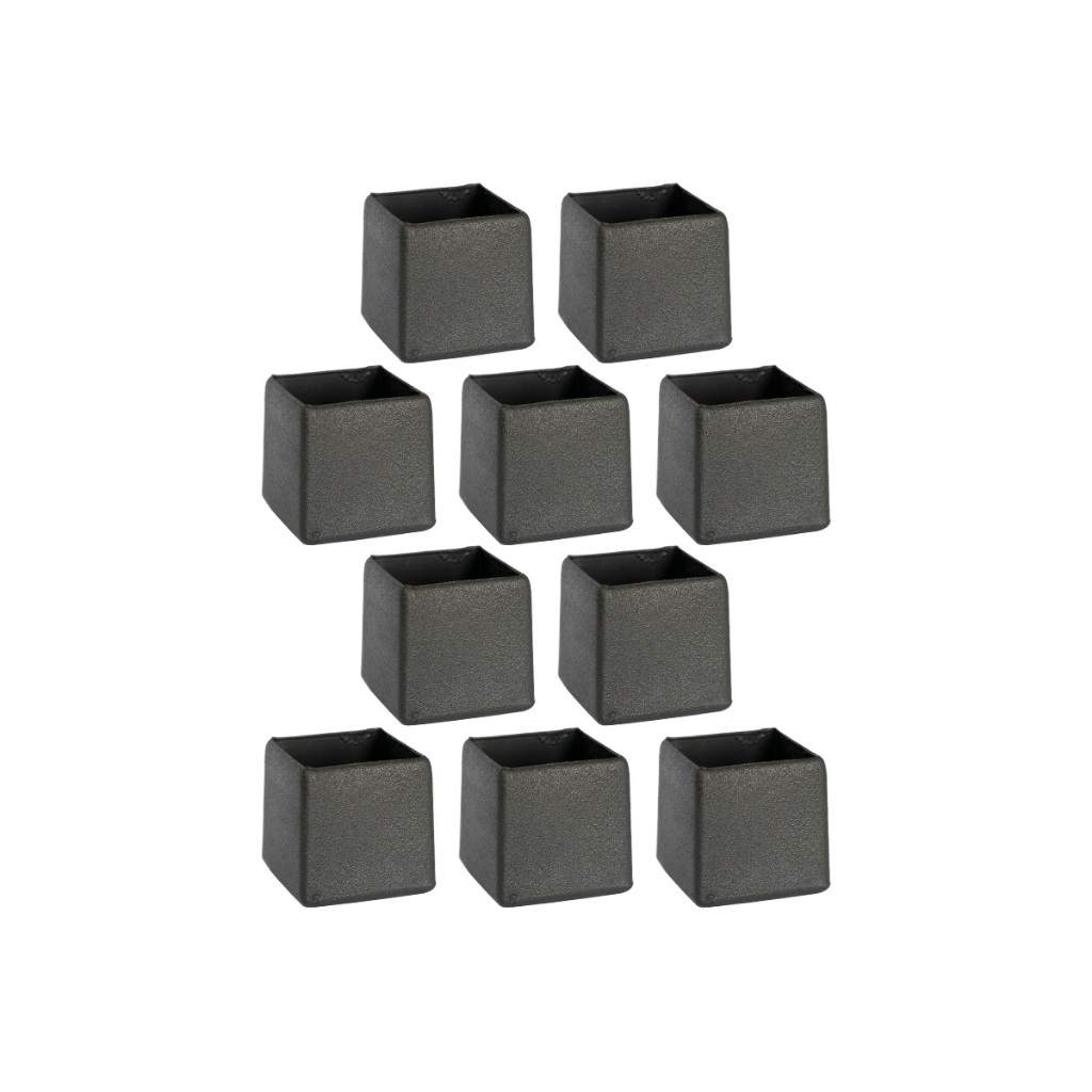 10 Ponteira Protetora Pe De Cadeira PVC Quadrado 25x25