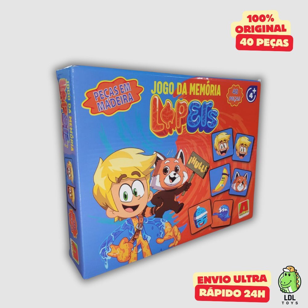 Jogo da Memória de Madeira Lopers Gamer Influenciador Youtuber 40 Peças Algazarra em Oferta na Shopee