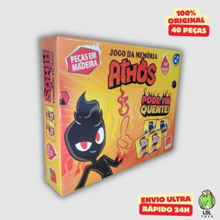 Jogo da Memória de Madeira do Athos Atos Gamer Influenciador Youtuber 40 peças Algazarra em Oferta na Shopee