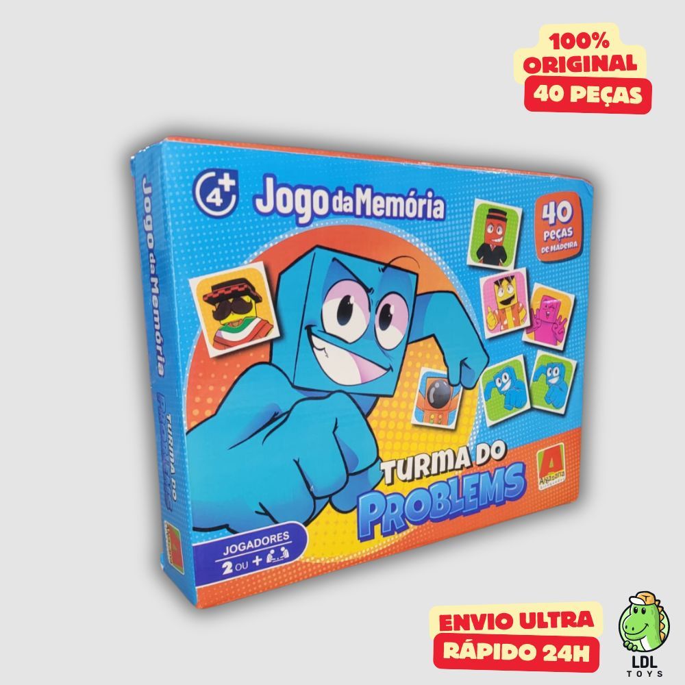 Jogo da Memória de Madeira Problems Gamer Influenciador Youtuber 40 peças Algazarra em Oferta na Shopee