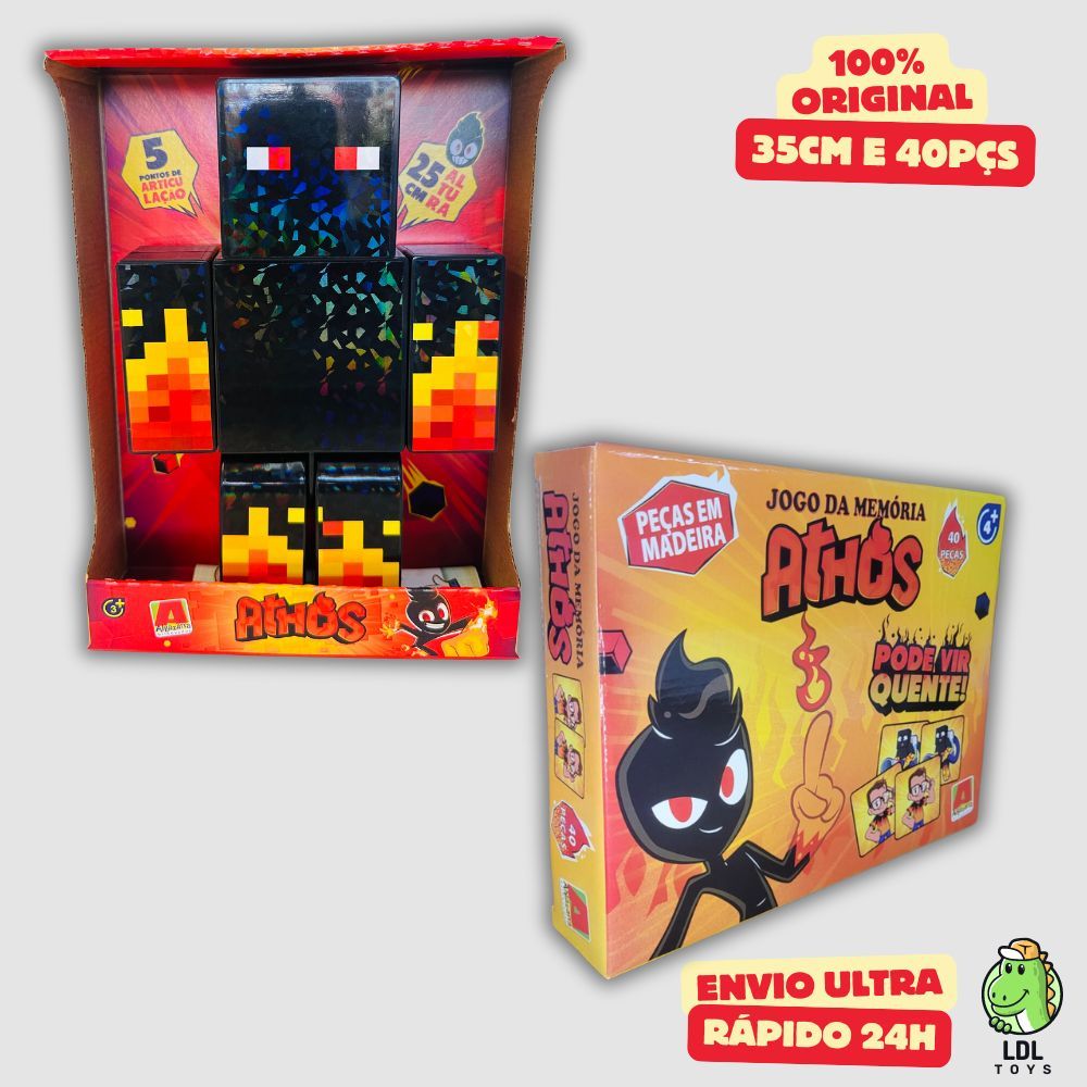 Kit Boneco Athos Atos 25cm + Jogo da Memória Gamer Youtuber Algazarra em Oferta na Shopee