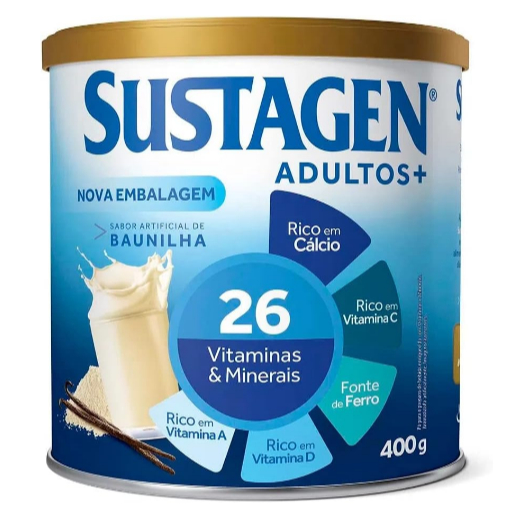 Complemento Alimentar Sustagen N&E Adultos+ Sabor Baunilha - Lata 400g