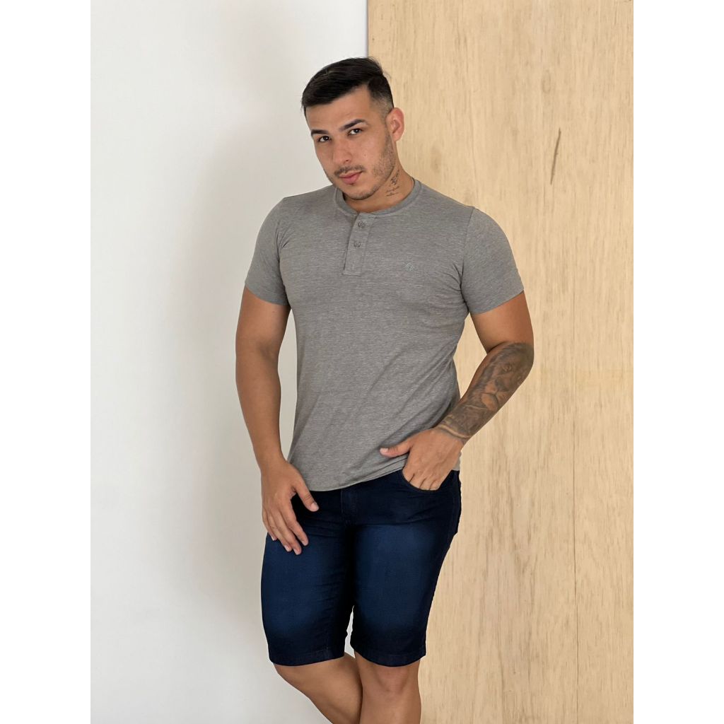 Bermudas jeans básica masculina, com elastano ,para homem,com lycra