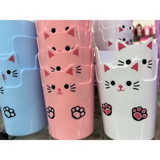 Porta Treco e Canetas Cesto Multiuso Organizador de canetas  Modelo de gato ou Panda em Oferta na Shopee