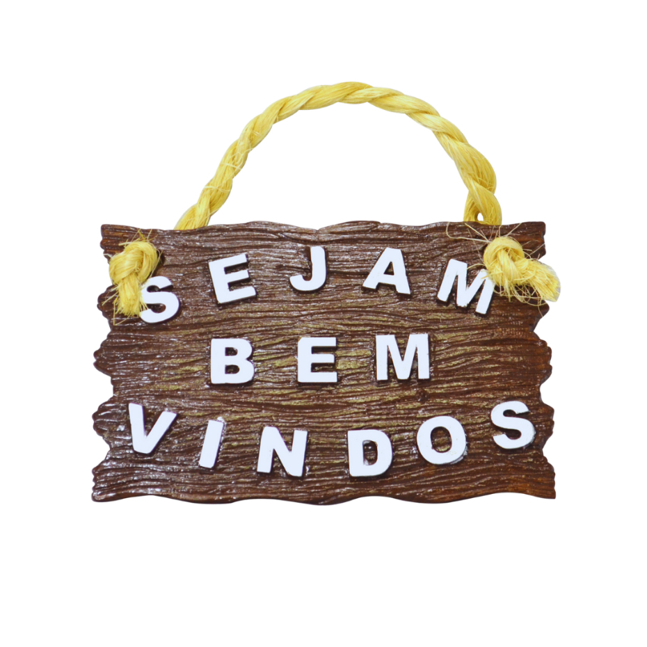 Placa Decorativa em Resina Cantinho da Cachaça Cantinho do Churrasco Sejam Bem Vindos
