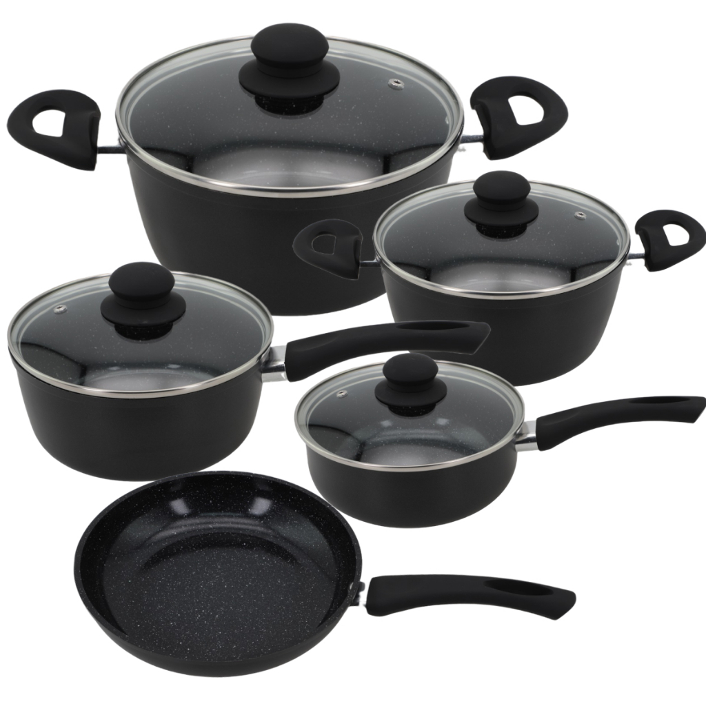 Jogo de Panelas Antiaderente Cerâmica 5 Peças Revestimento Cerâmico Incanto Caçarola Panela Frigideira Cozinha Resistente Panela Grande em Promoçaõ
