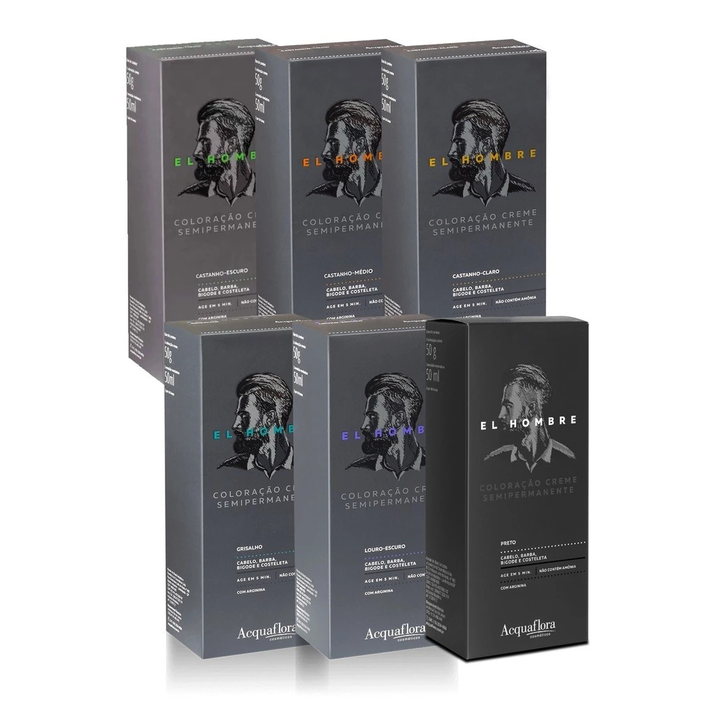 Coloração completa EL HOMBRE Semipermanente  Cor Vibrante  Creme  Acquaflora
