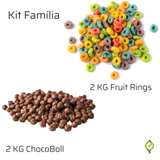 Mega Kit Familia 2KG FRUIT RINGS + 2KG CHOCOBOLL em Oferta na Shopee