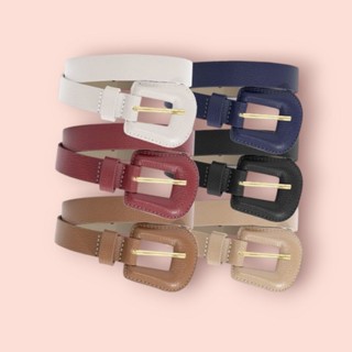 Cinto Feminino em couro legítimo, fivela encapada em Oferta na Shopee