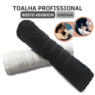 Kit 10 Toalha de Rosto Grossa 45x80 Salão Lavatório Barbearia Hotelaria Branca Preta em Oferta na Shopee