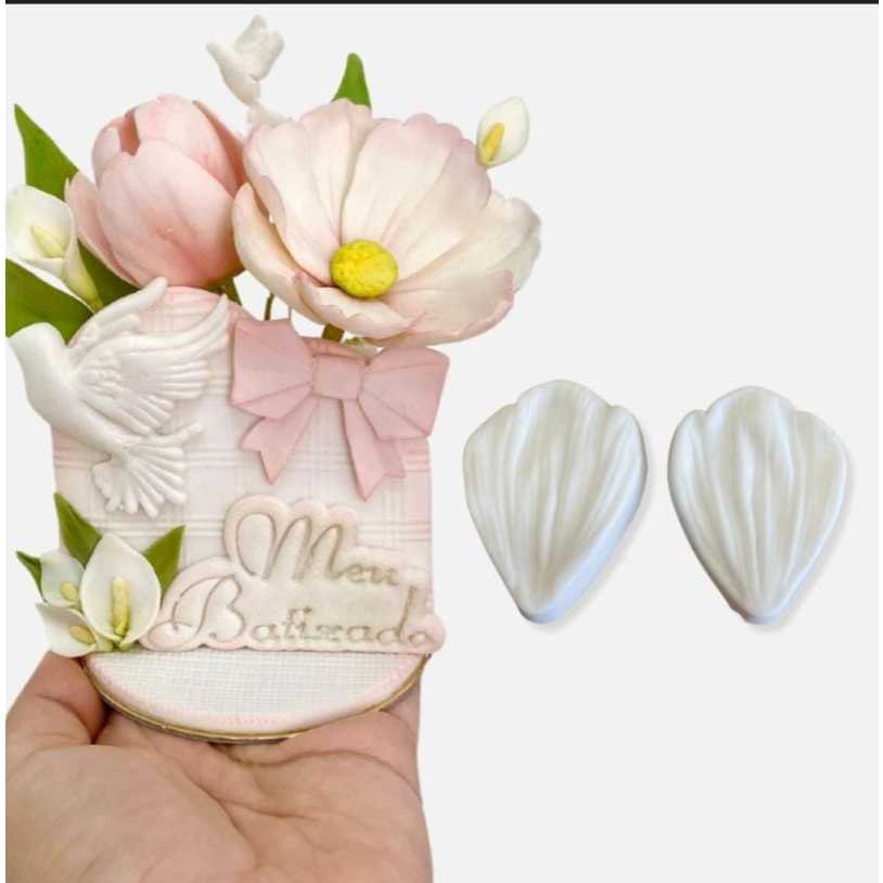 Molde de silicone Marcador frisador de flor de Cosmo para doces, biscuit, artesanato, festa de aniversário