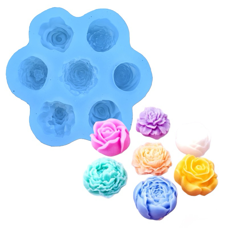 Molde de Silicone - Rosas Diversas P