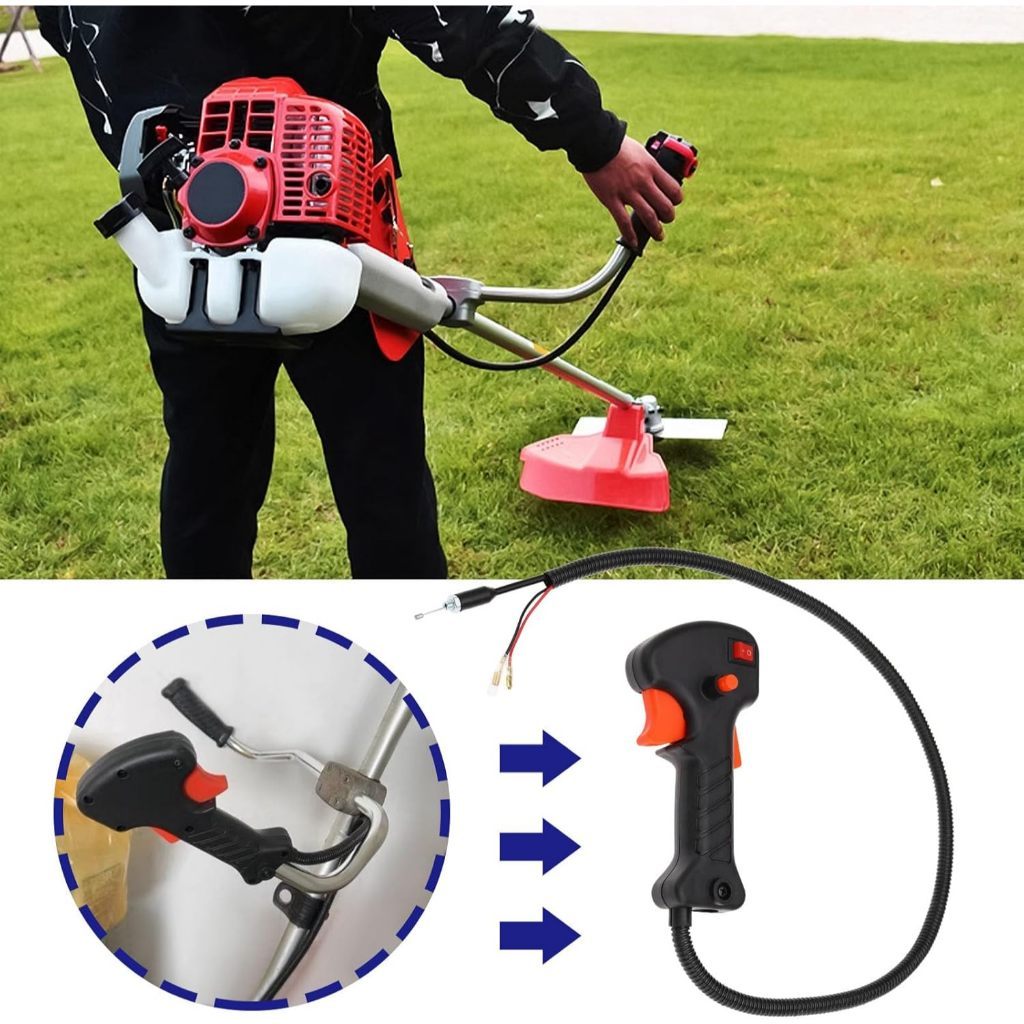 Acelerador Gatilho para Roçadeira Aparador Cortador de Grama a Gasolina Completo 43cc 52cc 63cc 65cc