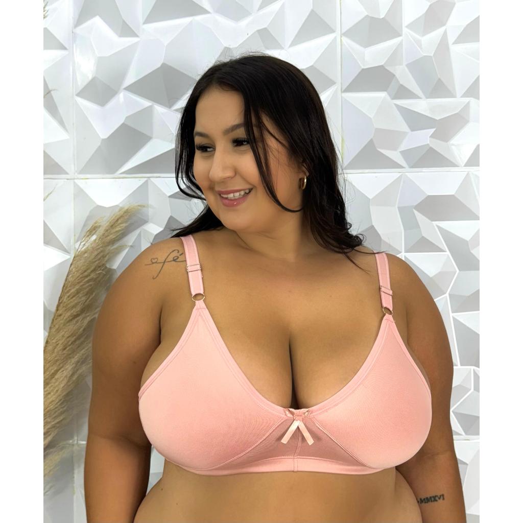 3 sutiã reforçado plus size sustentação duplo alça regulável sutien