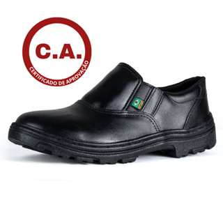 Sapato De Segurança De Elástico Em Couro Com Certificação Conforto em Oferta na Shopee
