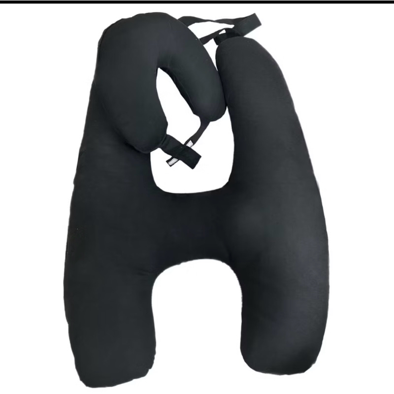Almofada Em Forma H Adulto E Infantil Com Apoio Pescoço Descanso Para Viagens Cor Preto em Oferta na Shopee