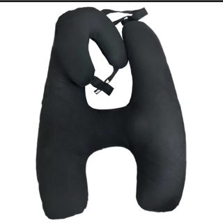 Almofada Em Forma H Adulto E Infantil Com Apoio Pescoço Descanso Para Viagens Cor Preto em Oferta na Shopee