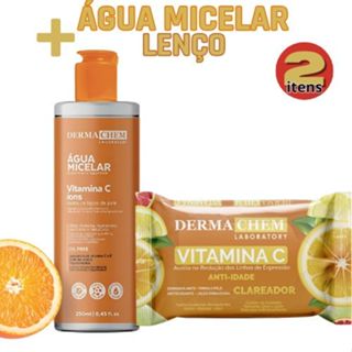 Lenço Demaquilante e Água Micelar com Ácido Hialurônico e Vitamina C em Oferta na Shopee
