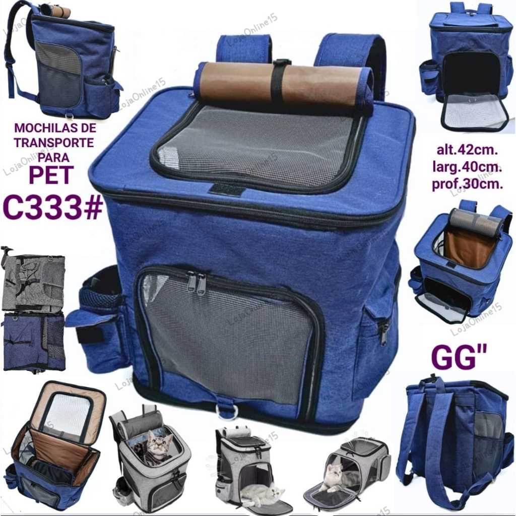 Mochila, Transporte Pet Cachorro Gato Bolsa Mala Viagem Avião Material Respirável