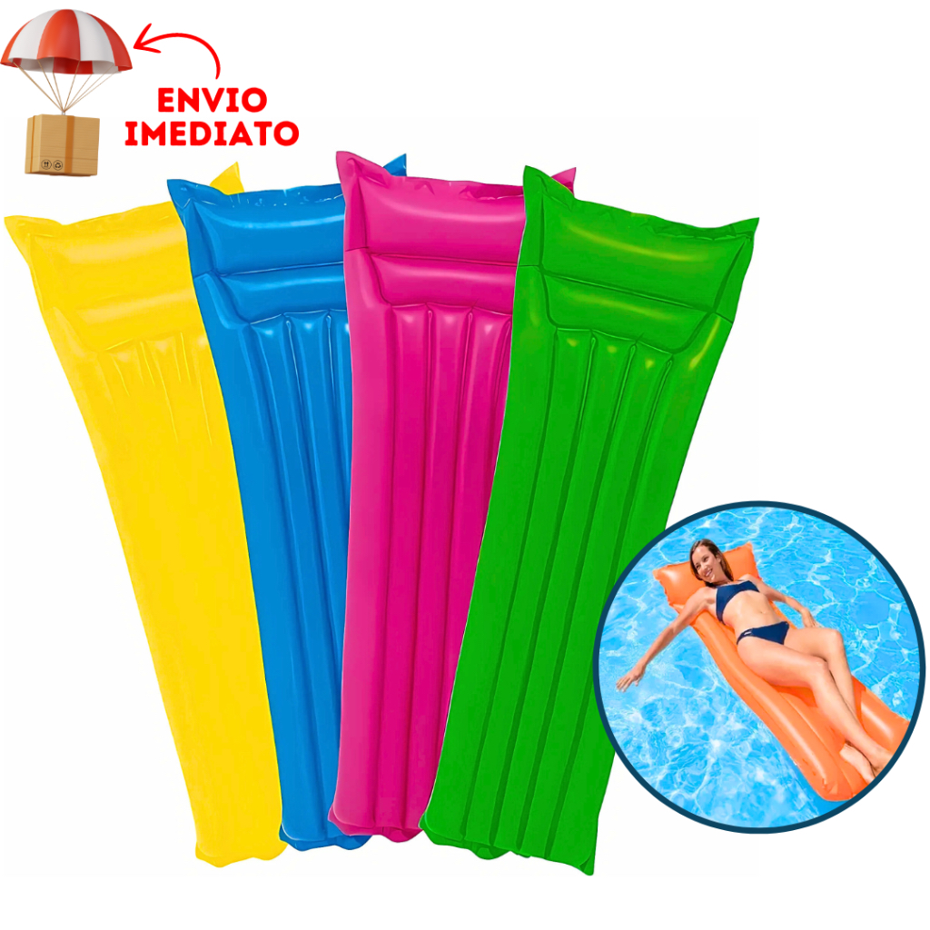 Boia Colchão Inflável Para Piscina Praia Bronze Verão Para Adultos Crianças Liso 1,83cm X 69cm Para Menino E Menina