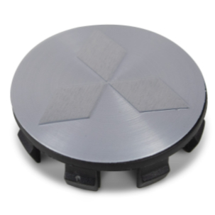 CALOTA CENTRO DA RODA MITSUBISHI L200 TRITON/ PAJERO TR4 06/22 (RODA DE LIGA LEVE TODOS AROS) CROMADO COM EMBLEMA ESCOVADO 55MM