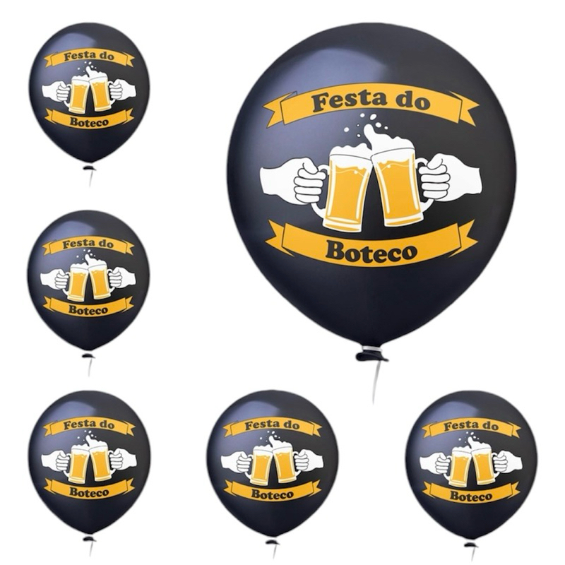 25~125 Balão Festa Boteco Redondo 9 Pol. em Oferta na Shopee