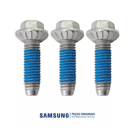 Parafusos de Fixação do Eixo/Tripé/Flange Para Lavadora e Lava e Seca Samsung kit com 3 peças
