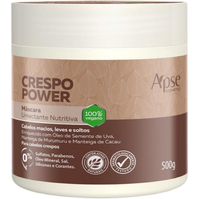 Apice Máscara Umectante Nutritiva Crespo Power 500g em Oferta na Shopee