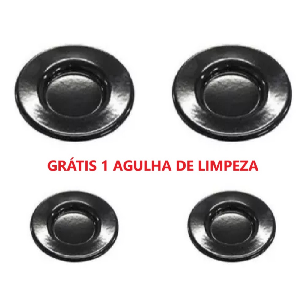 Kit Espalhadores Tampas Atlas Para Fogões Agile Glass / Tropical Glass - New Atenas 4 Bocas