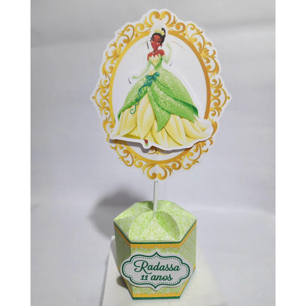 Kit Centro de mesa  Princesa Tiana / a princesa e o sapo / personalizados / lembrancinha / festa