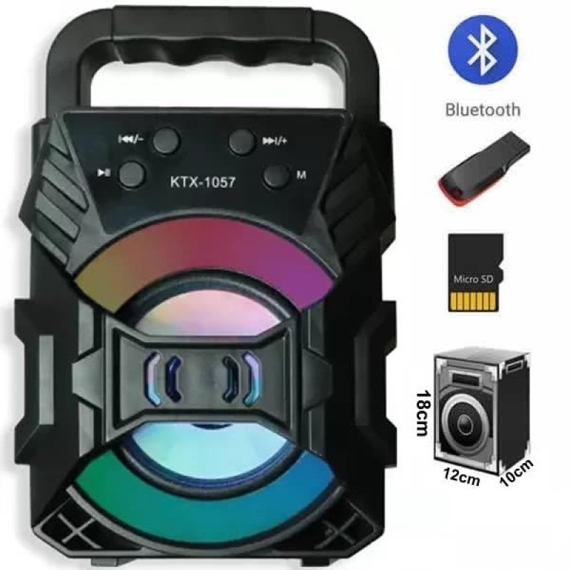 Caixa De Som Bluetooth Amplificada Portátil Fm Usb Mp3 Sd KTS-1057 de 3” potente Original -C4