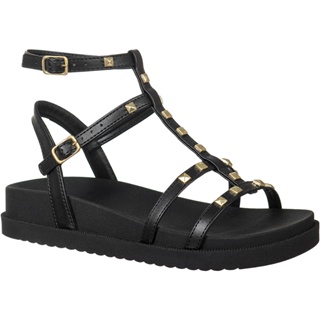 Sandália Feminina Papete Gladiadora Anatômica Flatform Tachas Pirâmides Confortável Moda GiGiL em Oferta na Shopee