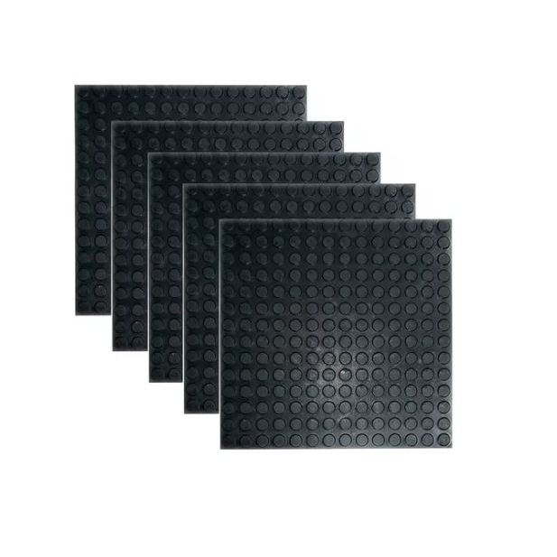 Kit 5 Peças Piso Borracha Moeda - Placa 43,5cm X 43,5cm Borracha